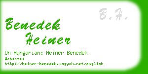 benedek heiner business card